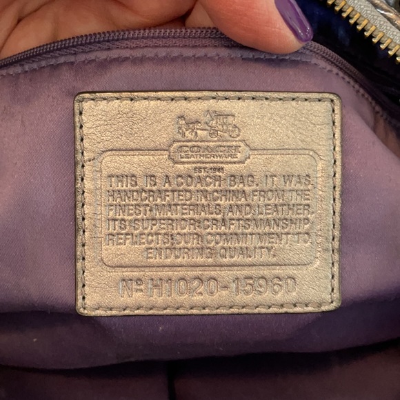 Metallic silver Coach bag - Picture 5 of 6